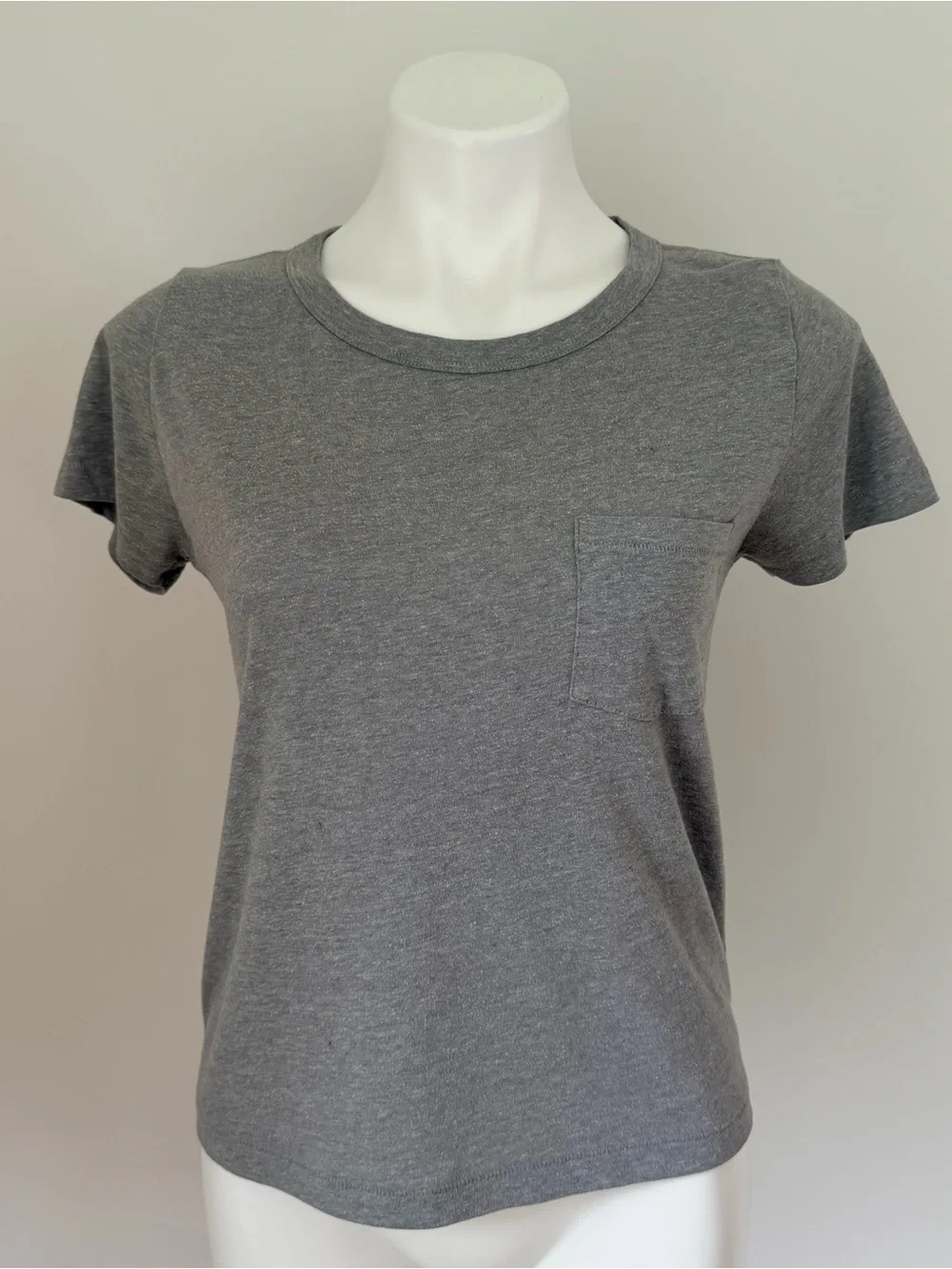 J.Crew Grey Pocket Short Sleeve Essential Tee